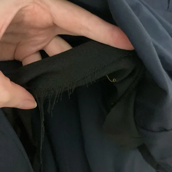 ADAM by Adam Lippes Slate Blue Dress with Pleats and Flair at Waist - Picture 8 of 17